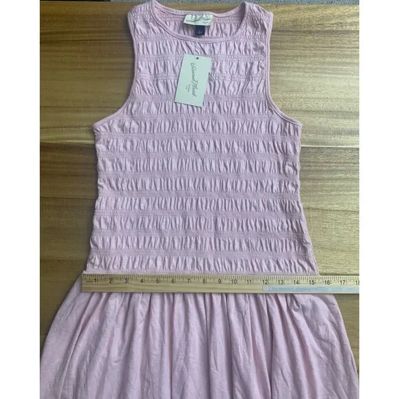 Universal Thread Womens Light Pink Sleeveless Smocked Bodice Maxi Dress Large - Picture 8 of 12